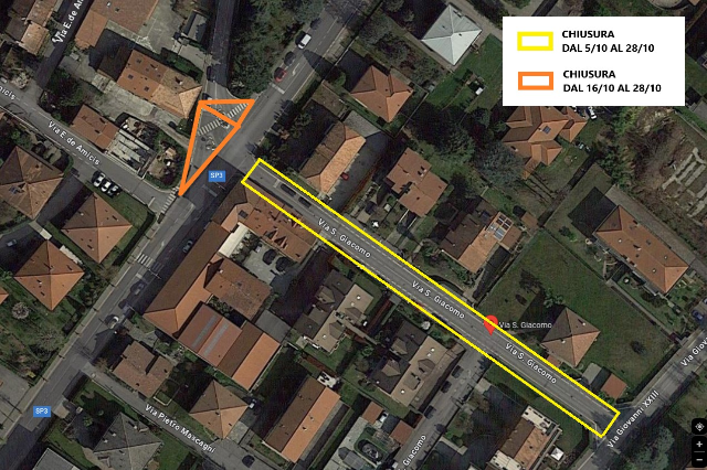 TERRITORIO | Modifica circolazione stradale intersezione tra la Via San Giacomo - Via C. Colombo - Via Matteotti e Via Roma per interventi sulla rete del gas