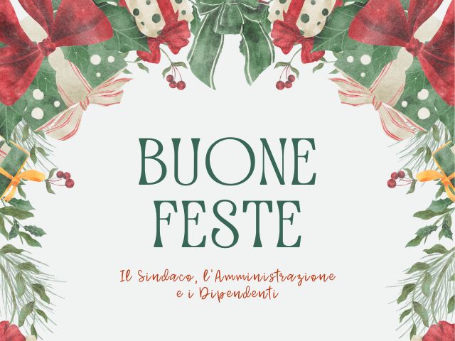 Auguri dall'Amministrazione Comunale