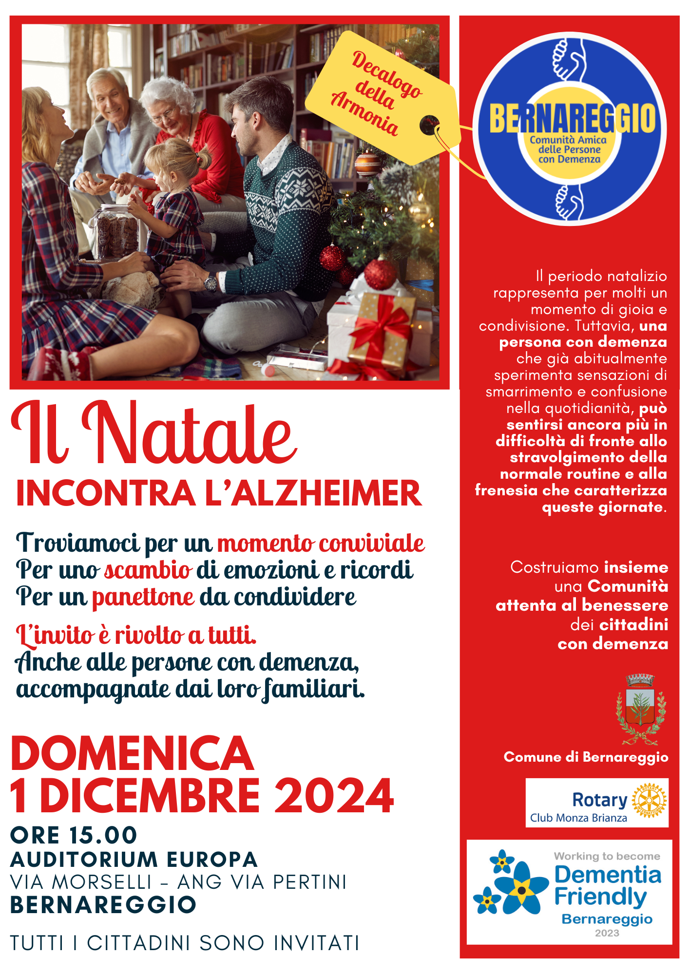 NATALE A BERNAREGGIO | Scambio di auguri di Bernareggio Comunità Amica