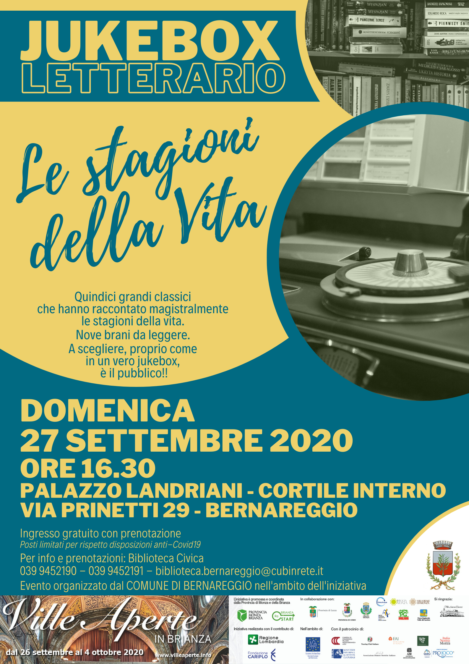 VILLE APERTE | Jukebox letterario a Palazzo Landriani