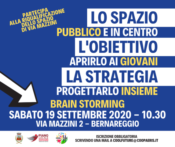 GIOVANI | Un nuovo spazio per i giovani di Bernareggio: al via la riqualificazione dei locali comunali di Via Mazzini - Sabato 19 settembre 